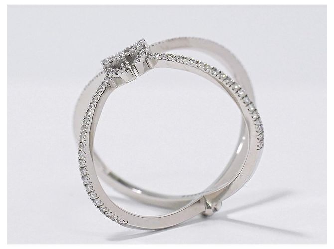 Gucci GG Running Cross 18K White Gold and Pave Diamonds Bianco - vista 2