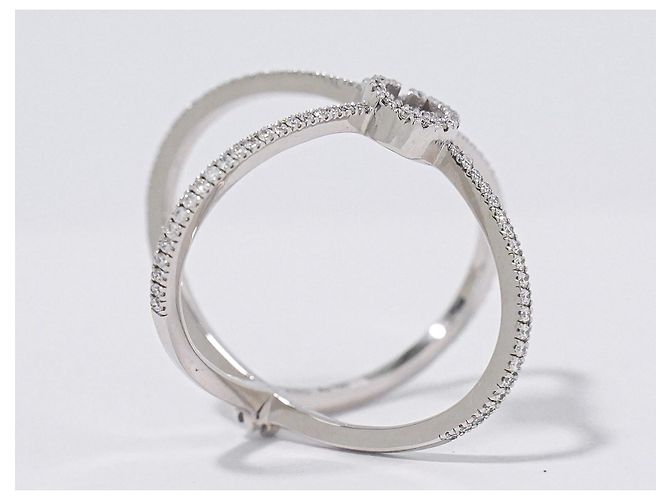 Gucci GG Running Cross 18K White Gold and Pave Diamonds Bianco - vista 4