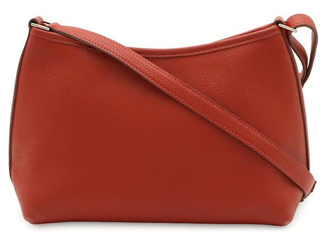 Hermès Borsa a tracolla Hermes Berlingo PM Bianco Rosso - vista 2