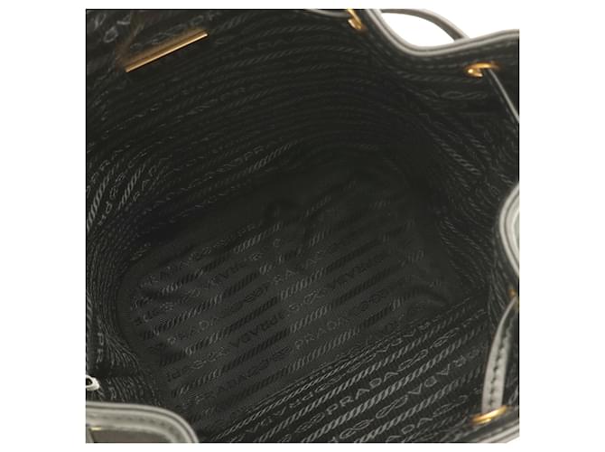 Prada Jacquard-Beuteltasche Schwarz - Ansicht 8