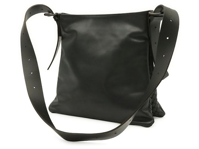 Bottega Veneta Intrecciato Schultertasche Schwarz - Ansicht 3