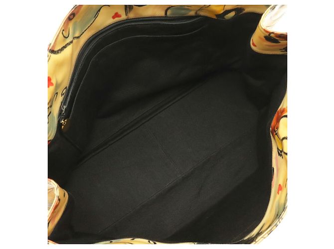 Borsa a tracolla Chanel Matelassé Large Coco Mark Chain Tote Multicolore Giallo - vista 7