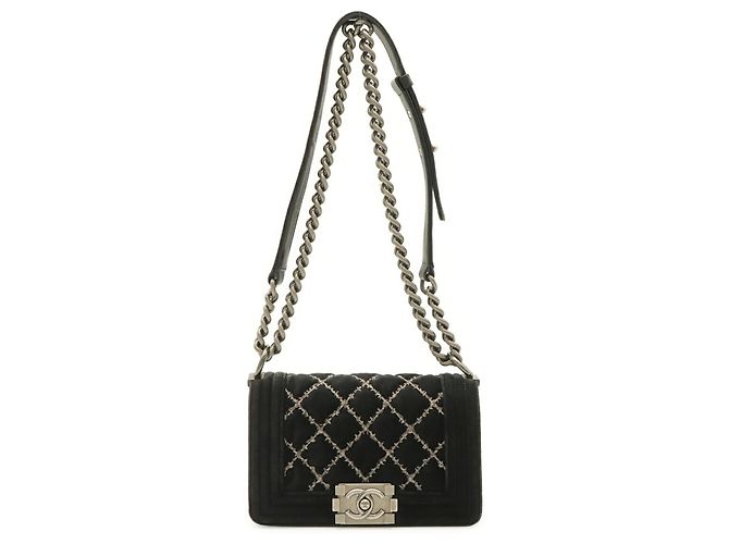 Borsa a tracolla Chanel Boy Chanel Matelassé Nero - vista 2