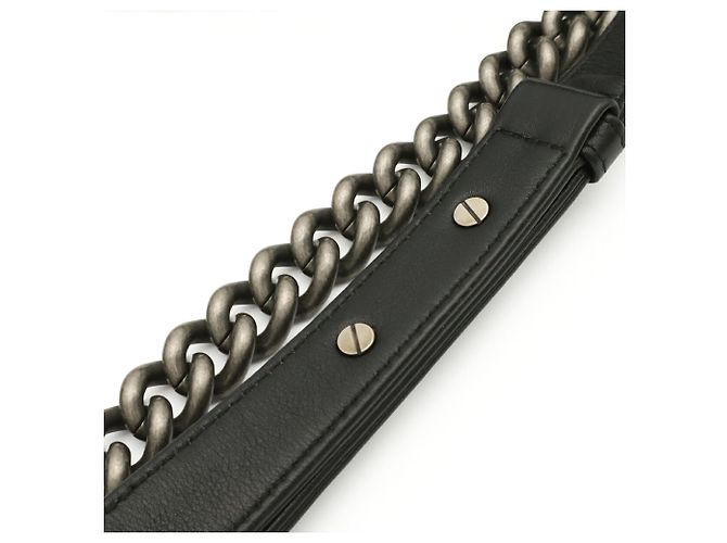 Borsa a tracolla Chanel Boy Chanel Matelassé Nero - vista 6