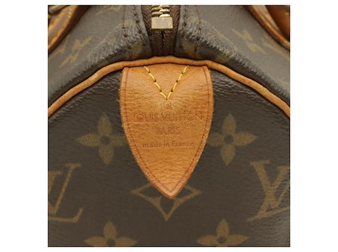 Borsa Louis Vuitton Monogram Speedy 25 Marrone Bianco Monogramma - vista 5