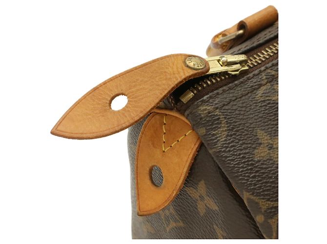 Borsa Louis Vuitton Monogram Speedy 25 Marrone Bianco Monogramma - vista 7
