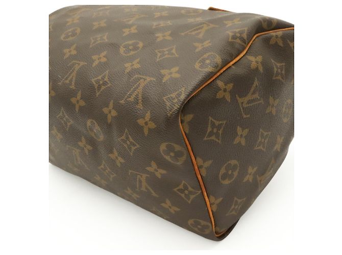 Borsa Louis Vuitton Monogram Speedy 25 Marrone Bianco Monogramma - vista 4