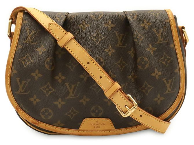 Borsa a tracolla Louis Vuitton Monogram Menilmontant PM M40474 Marrone Monogramma - vista 2