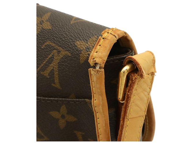 Borsa a tracolla Louis Vuitton Monogram Menilmontant PM M40474 Marrone Monogramma - vista 7