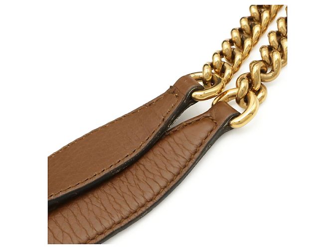 Borsa a catena Gucci Soho Interlocking G Marrone Blu chiaro - vista 6