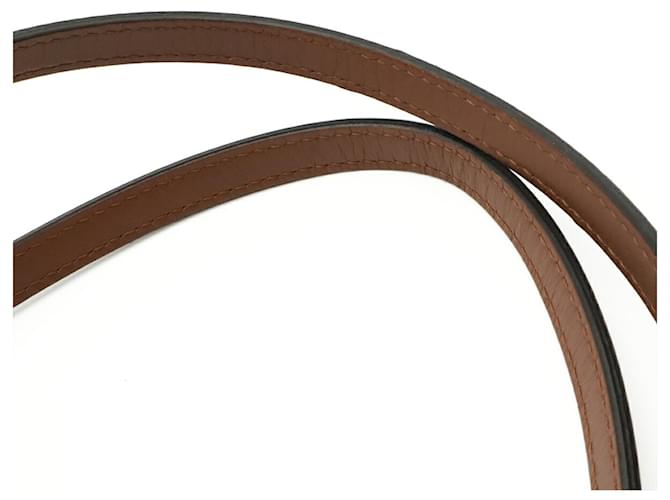 Borsa tote Loewe Shell in pelle marrone e bianca Bianco - vista 5
