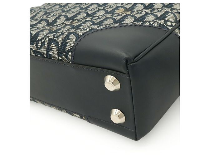 Borsa Tote Christian Dior Trotter Blu navy - vista 4