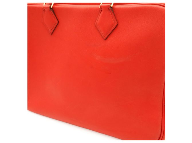 Hermès Borsa a mano HERMES Plume 32 Tote Bag Rosso - vista 5