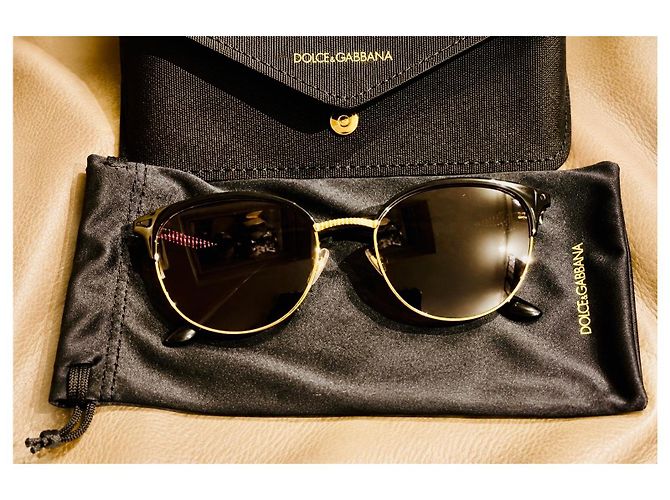 Dolce & Gabbana Gafas de sol para mujer Negro Dorado - vista 2