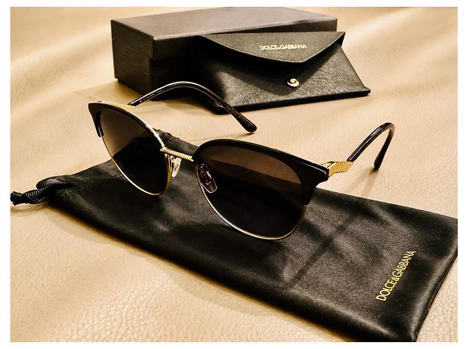 Dolce & Gabbana Gafas de sol para mujer Negro Dorado - vista 3