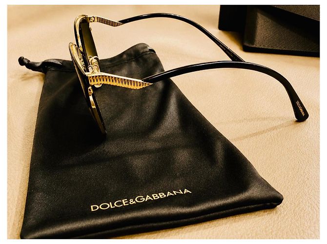 Dolce & Gabbana Gafas de sol para mujer Negro Dorado - vista 4
