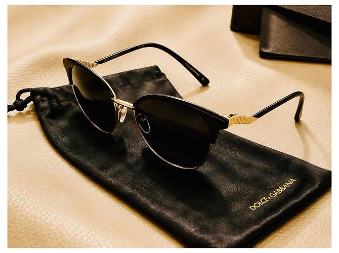Dolce & Gabbana Gafas de sol para mujer Negro Dorado - vista 5
