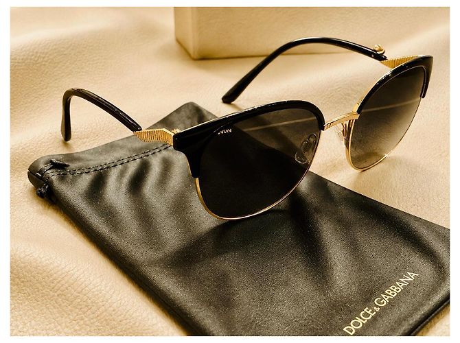 Dolce & Gabbana Gafas de sol para mujer Negro Dorado - vista 7
