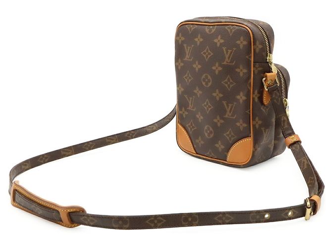 Borsa a tracolla Pochette Louis Vuitton Monogram Amazon Marrone - vista 3