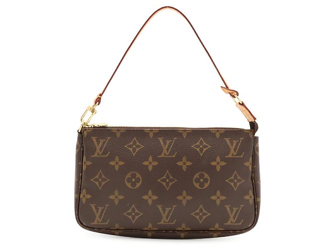 Louis Vuitton Monogram Pochette Accessoires Handbag Pouch Marrone - vista 2