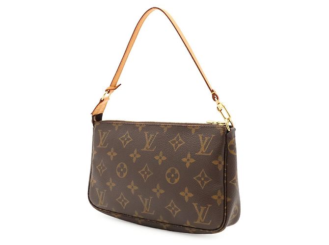 Louis Vuitton Monogram Pochette Accessoires Handbag Pouch Marrone - vista 3