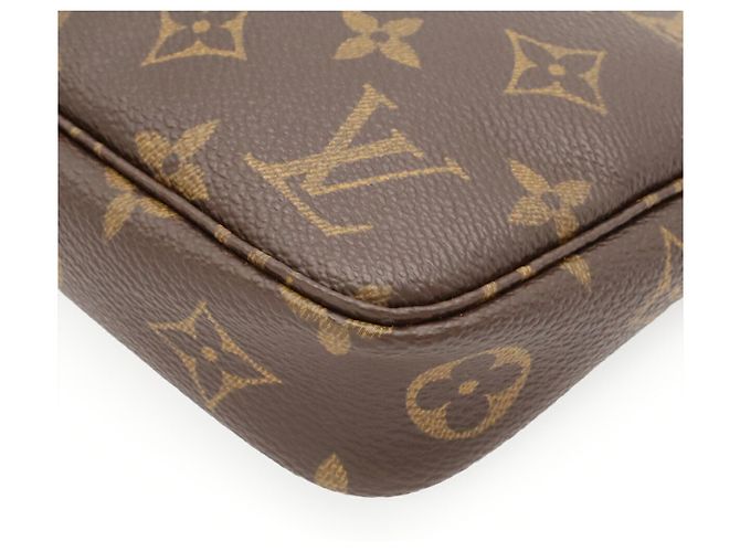 Louis Vuitton Monogram Pochette Accessoires Handbag Pouch Marrone - vista 4