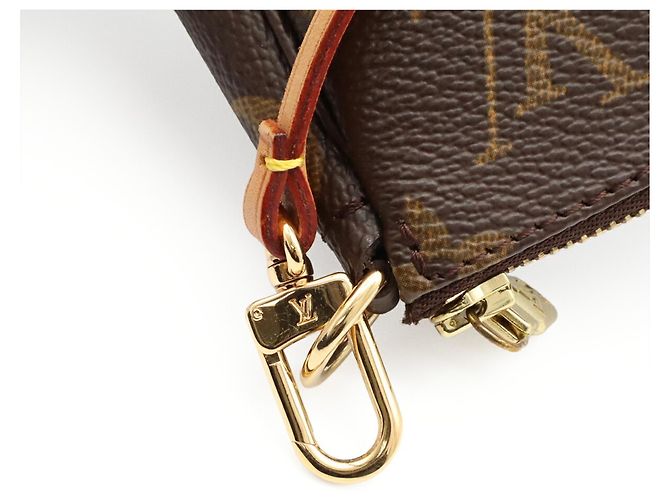 Louis Vuitton Monogram Pochette Accessoires Handbag Pouch Marrone - vista 7