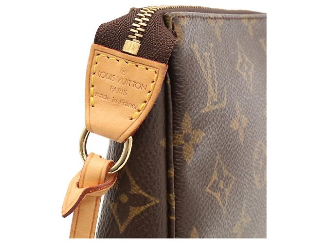 Louis Vuitton Monogram Pochette Accessoires Handbag Pouch Marrone - vista 8