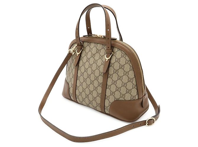 Borsa a mano Gucci Nice GG Supreme Marrone Beige - vista 3