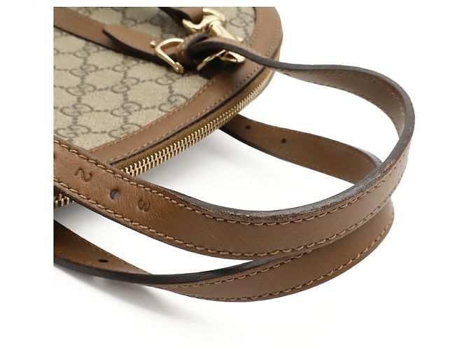 Borsa a mano Gucci Nice GG Supreme Marrone Beige - vista 5