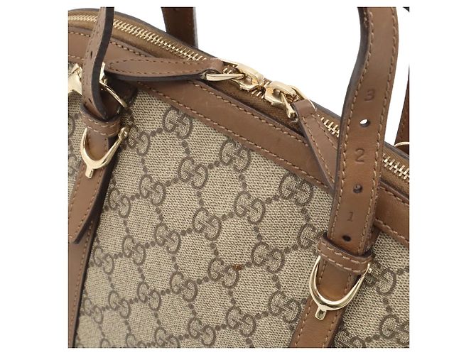 Borsa a mano Gucci Nice GG Supreme Marrone Beige - vista 6