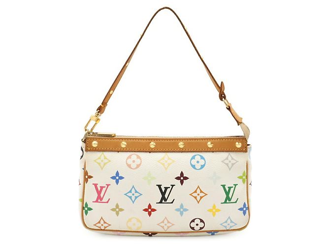 Louis Vuitton Monogram Multicolor Pochette Accessoires Bianco - vista 2