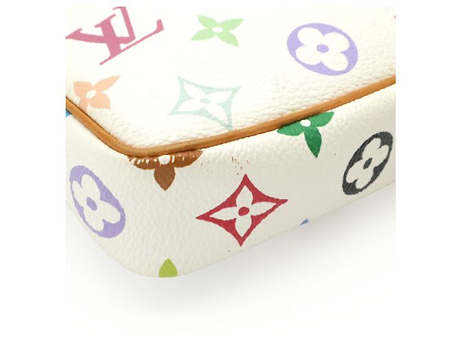 Louis Vuitton Monogram Multicolor Pochette Accessoires Bianco - vista 4