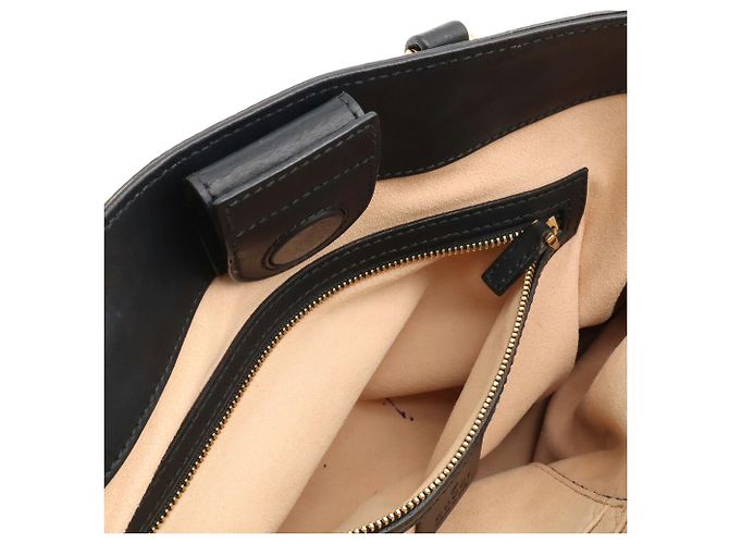 Borsa Tote GUCCI GG Supreme Bee Nero Beige D'oro - vista 10