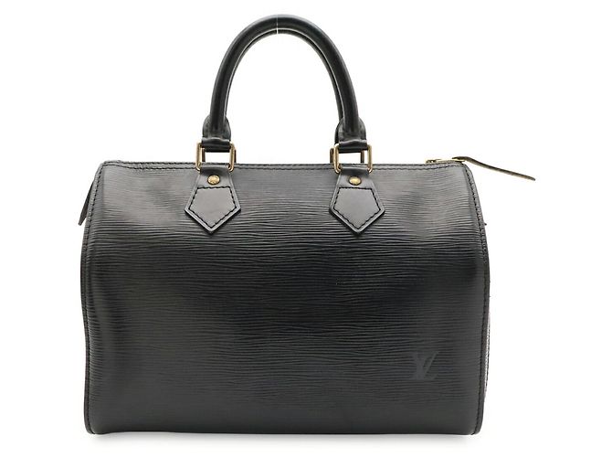 Borsa Louis Vuitton Epi Speedy 25 in Noir Nero - vista 2