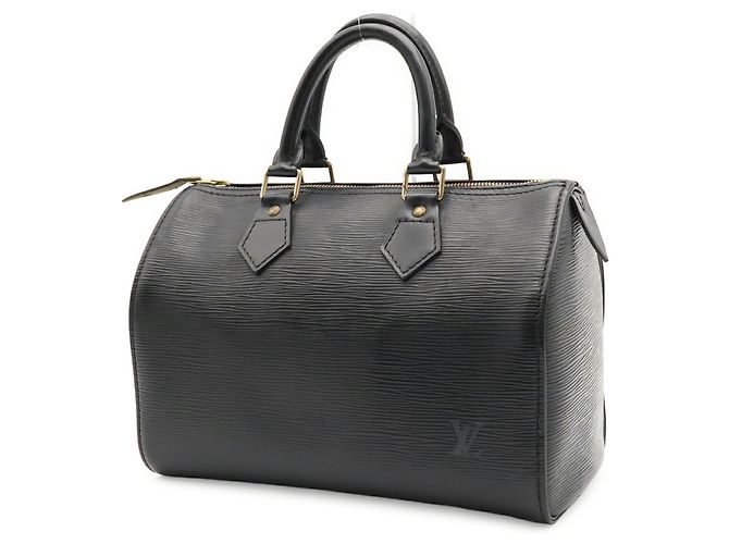 Borsa Louis Vuitton Epi Speedy 25 in Noir Nero - vista 3