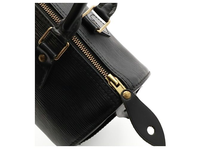 Borsa Louis Vuitton Epi Speedy 25 in Noir Nero - vista 6