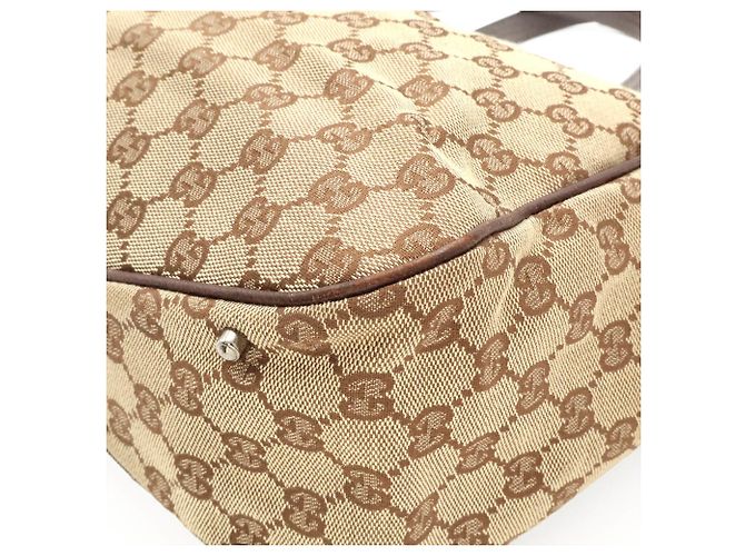 Borsa Tote e a Tracolla Gucci GG Canvas Beige Cachi Marrone scuro - vista 4