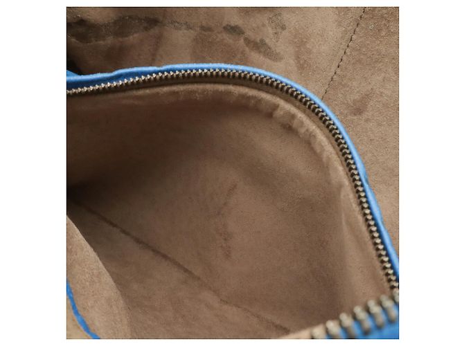 Borsa a tracolla Bottega Veneta Intrecciato Nodini Blu - vista 10