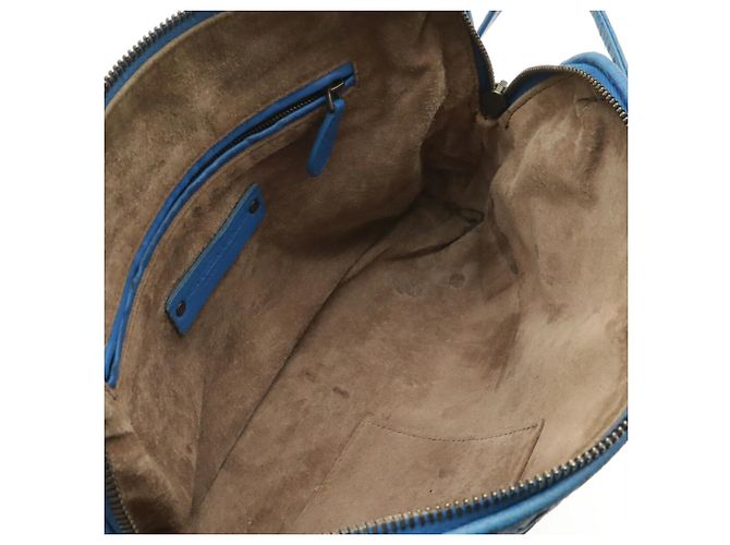 Borsa a tracolla Bottega Veneta Intrecciato Nodini Blu - vista 8