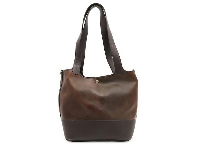 Hermès Borsa a tracolla Hermes Picotin GM Long Shoulder Tote Bag Giallo Marrone scuro - vista 2