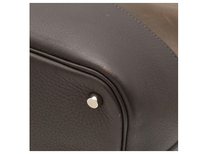 Hermès Borsa a tracolla Hermes Picotin GM Long Shoulder Tote Bag Giallo Marrone scuro - vista 4