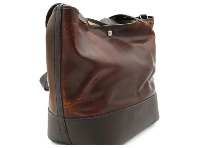 Hermès Borsa a tracolla Hermes Picotin GM Long Shoulder Tote Bag Giallo Marrone scuro - vista 8