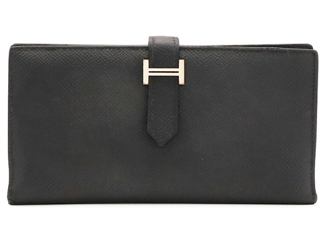 Hermès Cartera larga bi-fold Hermes Bearn Soufflé Negro - vista 2