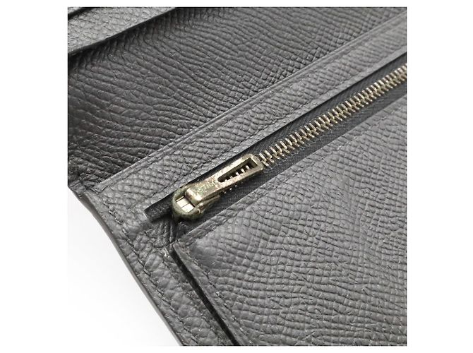 Hermès Cartera larga bi-fold Hermes Bearn Soufflé Negro - vista 8
