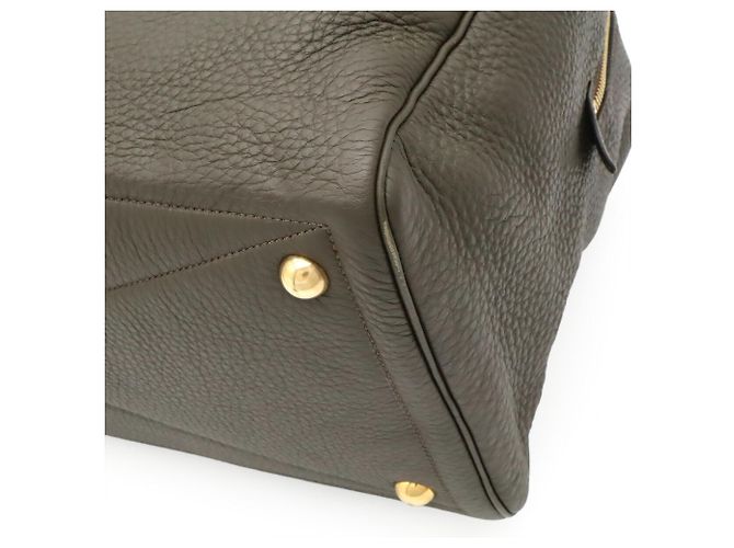 Hermès Borsa Boston Hermes Victoria 43 Verde oliva - vista 4