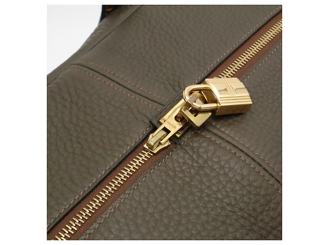 Hermès Borsa Boston Hermes Victoria 43 Verde oliva - vista 6