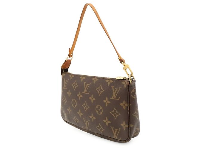 Louis Vuitton Monogram Pochette Accessoires Handbag Pouch Marrone - vista 3