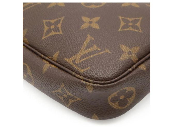 Louis Vuitton Monogram Pochette Accessoires Handbag Pouch Marrone - vista 4