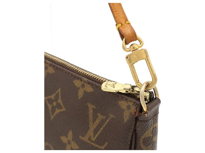 Louis Vuitton Monogram Pochette Accessoires Handbag Pouch Marrone - vista 5